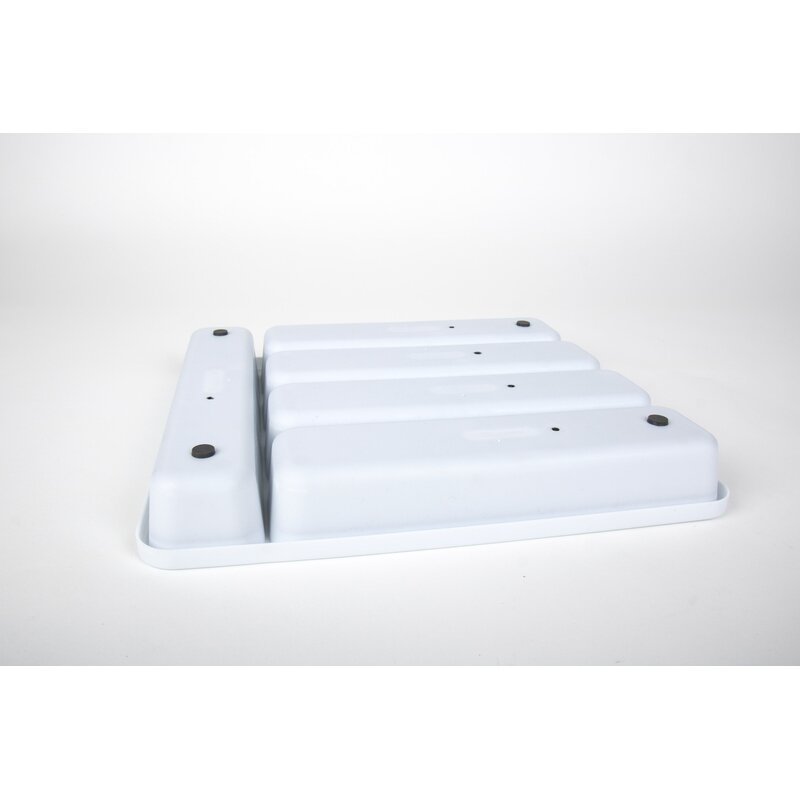 Plastikinis stalo įrankių padėklas, baltas/antracitas 33x29x4cm-4 skyriai, neslystantys 2 Plastikinis stalo įrankių padėklas, baltas/antracitas 33x29x4cm-4 skyriai, neslystantys 2