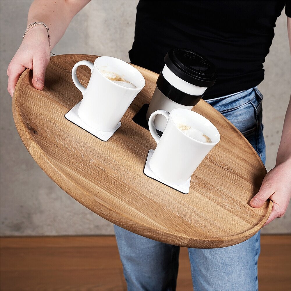 Porcelianinis TO-GO-CUP spalva balta, įskaitant padėkliuką BLACK 4 Porcelianinis TO-GO-CUP spalva balta, įskaitant padėkliuką BLACK 4