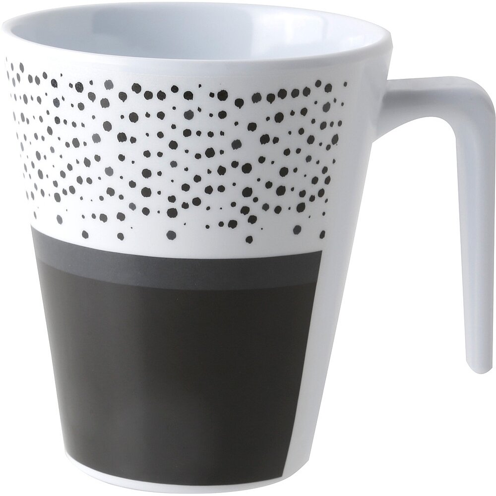 Puodelis Pralin 300 ml baltas/juodas Puodelis Pralin 300 ml baltas/juodas
