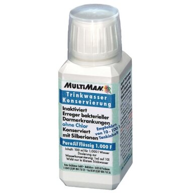 PuroSil skystis 1000 vandens konservavimas, 100ml PuroSil skystis 1000 vandens konservavimas, 100ml