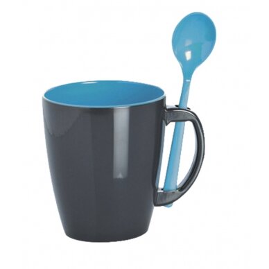 Puodelis su rankena Melamine Grey Line, 4 vnt 1 Puodelis su rankena Melamine Grey Line, 4 vnt 1