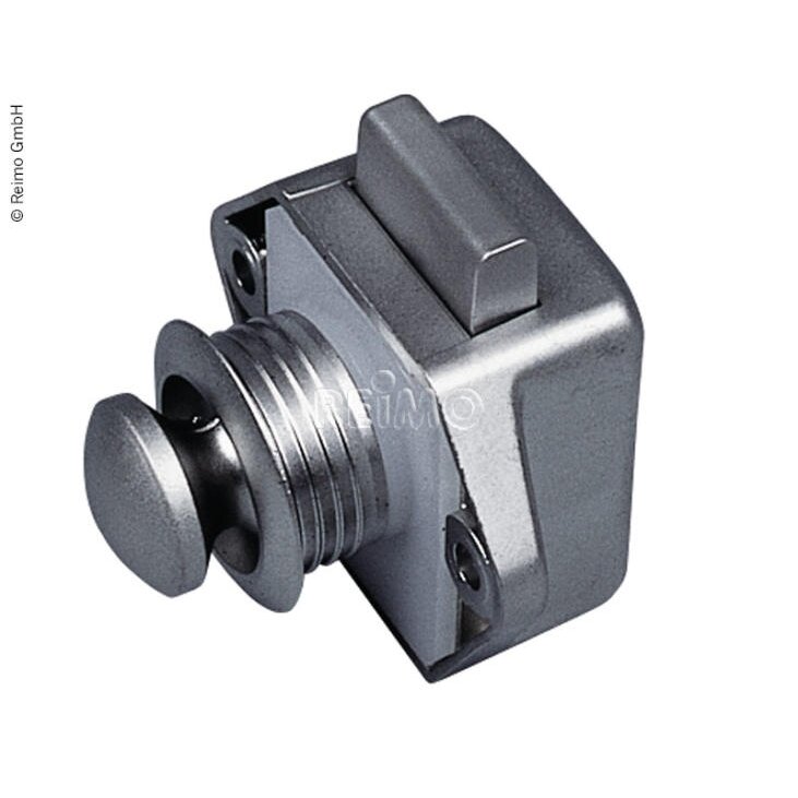 Push Lock Mini - baldų spyna sidabrinė Push Lock Mini - baldų spyna sidabrinė