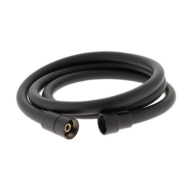 PVC žarna 1/2" „Comet“ su kūgine veržle, 1,5 m ilgio, matinės juodos spalvos