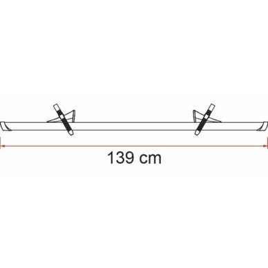 Rail Premium dviračių turėklas XL 139cm, sidabrinis 2
