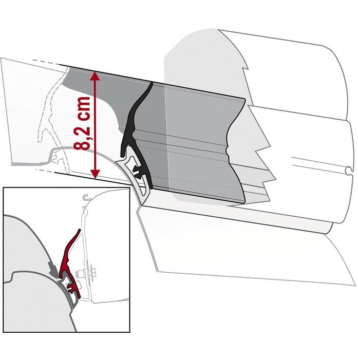 Rain Guard VW T5 California, ilgis 2,00 m