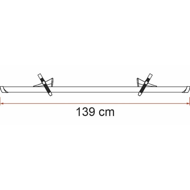 Rail Premium dviračių turėklas XL 139cm, sidabrinis 2