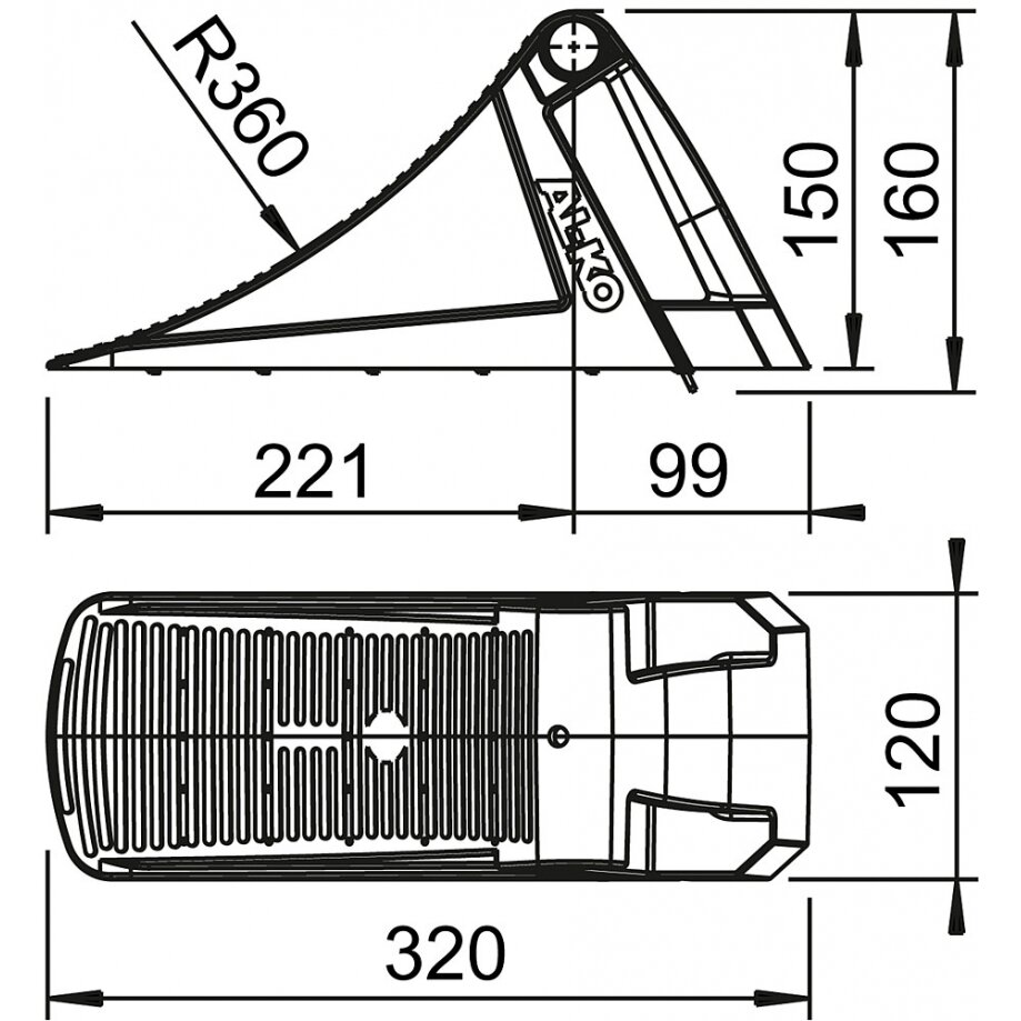 Rato trinkelė UK 36 KL, juoda 2