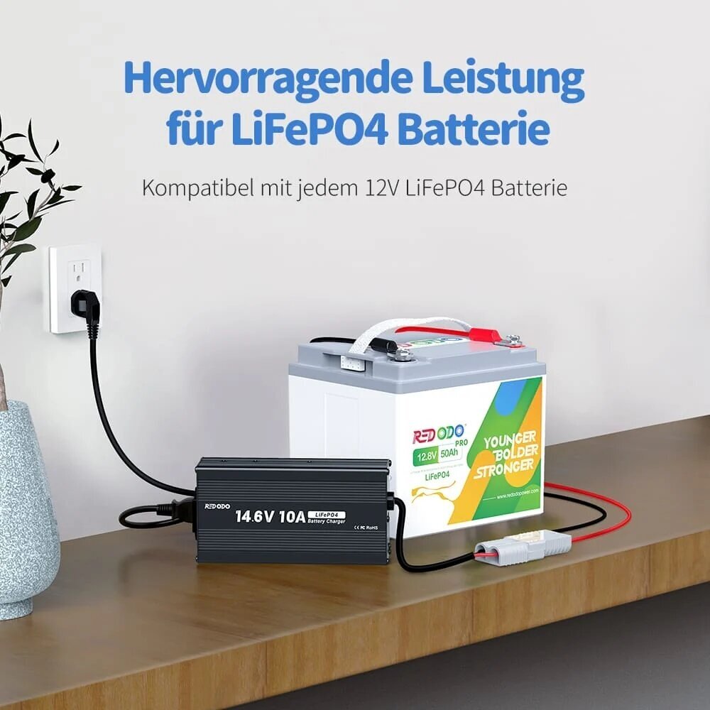Redodo 14,6 V 10 A Lifepo4 akumuliatorių įkroviklis ličio geležies fosfato akumuliatoriams 4 Redodo 14,6 V 10 A Lifepo4 akumuliatorių įkroviklis ličio geležies fosfato akumuliatoriams 4