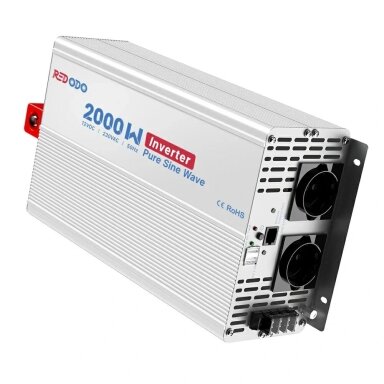 TURIME! Redodo 2000 W tikro sinuso įtampos keitiklis su LCD monitoriumi TURIME! Redodo 2000 W tikro sinuso įtampos keitiklis su LCD monitoriumi