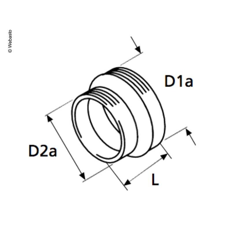Reduktorius nuo 80 iki 55 mm Reduktorius nuo 80 iki 55 mm