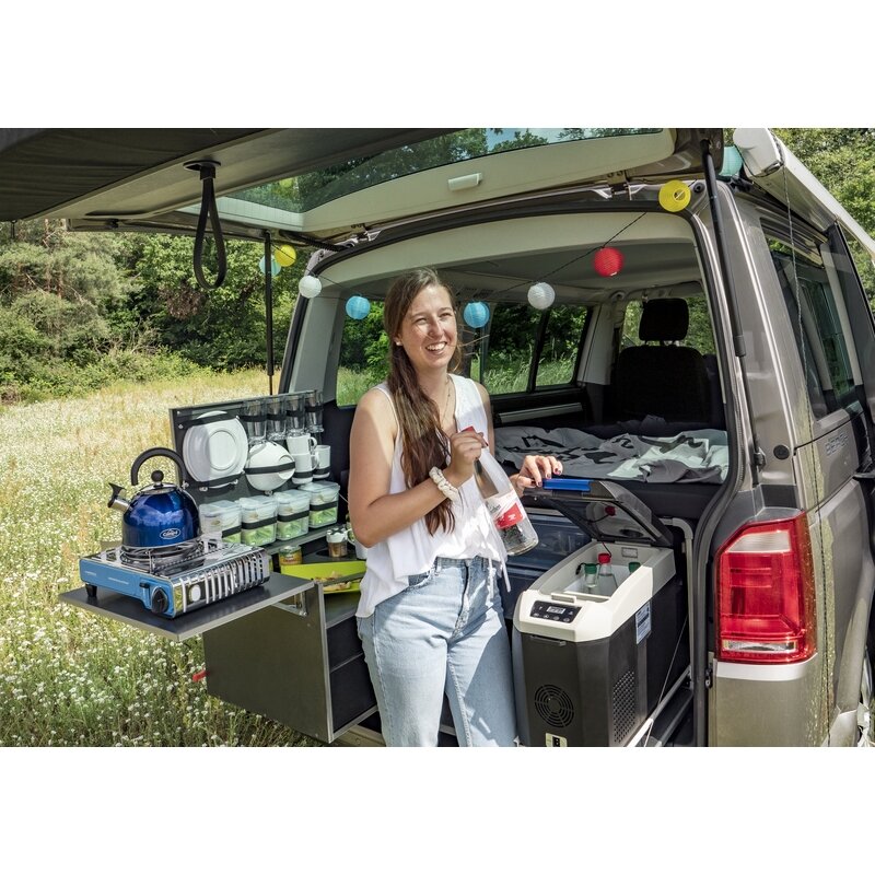 REIMO CampingBox L-CM, skirta VW T6.1/T6/T5 Multivan + California Beach, su originaliu 3 vietų suoliuku 2 REIMO CampingBox L-CM, skirta VW T6.1/T6/T5 Multivan + California Beach, su originaliu 3 vietų suoliuku 2
