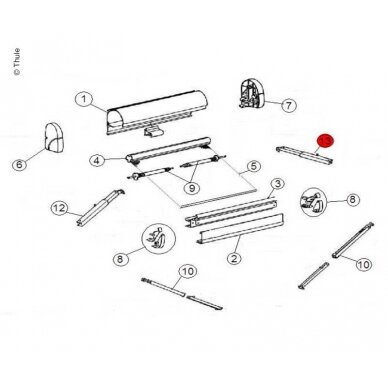 RH Rafter Arm Assy 3,0 m RH Rafter Arm Assy 3,0 m