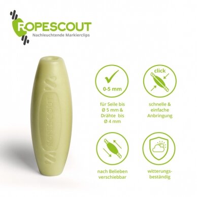 Ropescout žymeklio segtukai 8 vnt., liuminescenciniai 2 Ropescout žymeklio segtukai 8 vnt., liuminescenciniai 2
