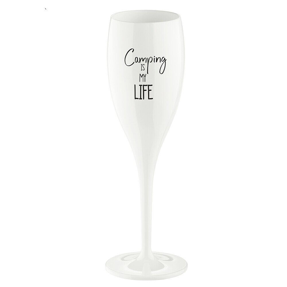Šampano taurė CHEERS Nr.
1, Superglas 100 ml, Kempingas yra mano gyvenimas, medvilnė balta Šampano taurė CHEERS Nr.
1, Superglas 100 ml, Kempingas yra mano gyvenimas, medvilnė balta