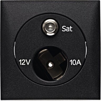 SAT lizdas su 12V lizdu, antracitas