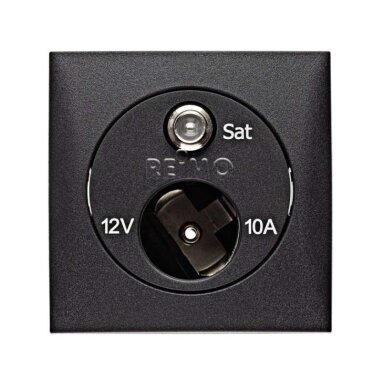 SAT lizdas su 12V lizdu, antracitas