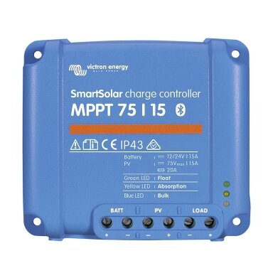 Saulės įkrovimo valdiklis MPPT SmartSolar 75/15