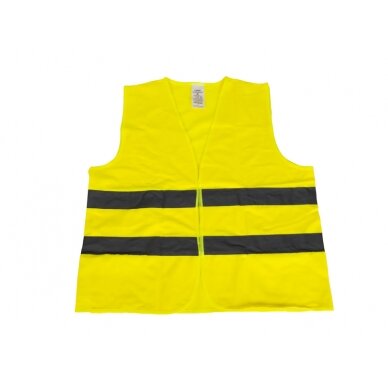 Saugos liemenių rinkinys geltonas, 2x suaugusiems (1x XL/1x XXL) + 2x vaikams 2