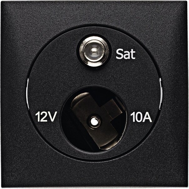 SAT lizdas su 12V lizdu, antracitas 1 SAT lizdas su 12V lizdu, antracitas 1