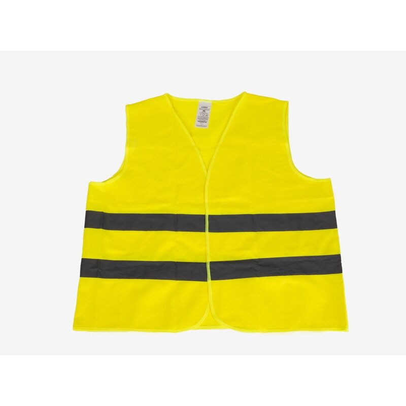 Saugos liemenių rinkinys geltonas, 2x suaugusiems (1x XL/1x XXL) + 2x vaikams 1