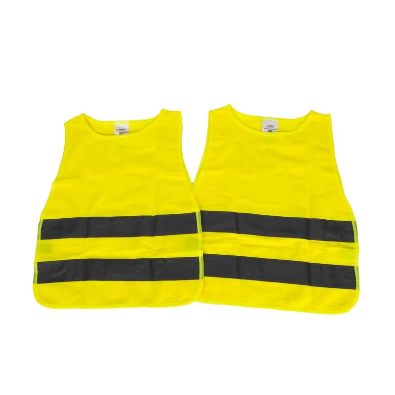 Saugos liemenių rinkinys geltonas, 2x suaugusiems (1x XL/1x XXL) + 2x vaikams 3 Saugos liemenių rinkinys geltonas, 2x suaugusiems (1x XL/1x XXL) + 2x vaikams 3