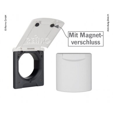 Serviso lizdo magnetas šviesiai pilkas 130x145mm, montavimo skersmuo 95mm Serviso lizdo magnetas šviesiai pilkas 130x145mm, montavimo skersmuo 95mm
