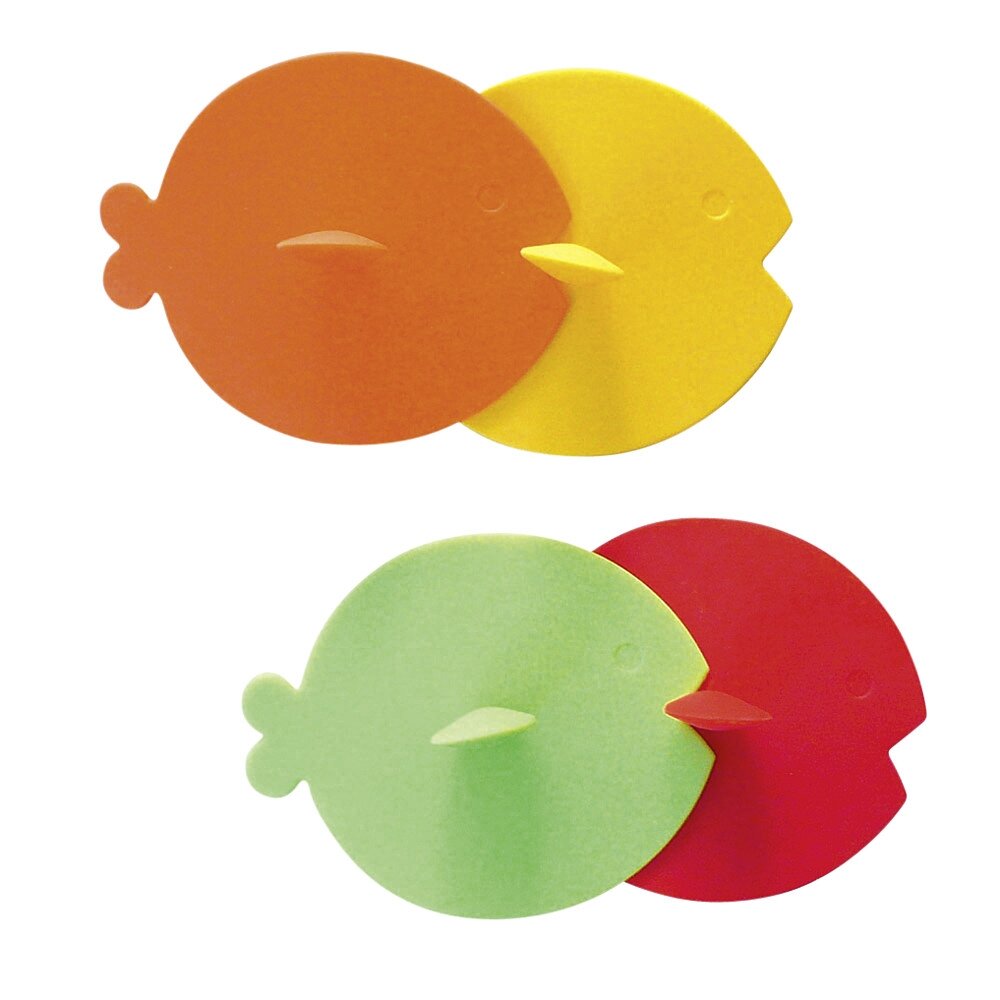 Silikono dangtelio rinkinys Fish Rainbow 4 vnt. Silikono dangtelio rinkinys Fish Rainbow 4 vnt.