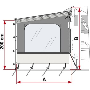 Side W - šoninė panelė markizei Caravanstore/F35 Side W - šoninė panelė markizei Caravanstore/F35