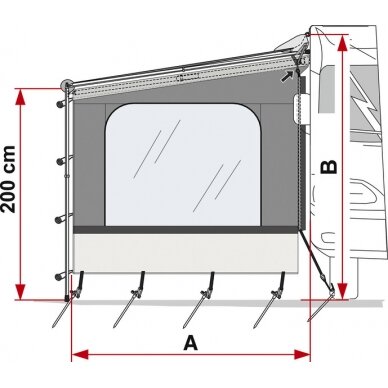 Side W - šoninė panelė markizei Caravanstore/F35 1 Side W - šoninė panelė markizei Caravanstore/F35 1