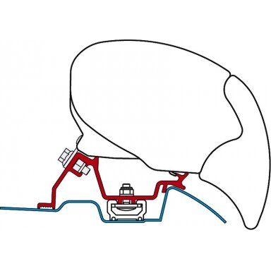 Sprinter Roof Rail Adapteris F65 S ir F65 2007-2018