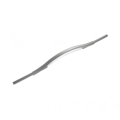Spintelės rankena sidabrinė, matiškai lakuota, ilgis 160mm Spintelės rankena sidabrinė, matiškai lakuota, ilgis 160mm