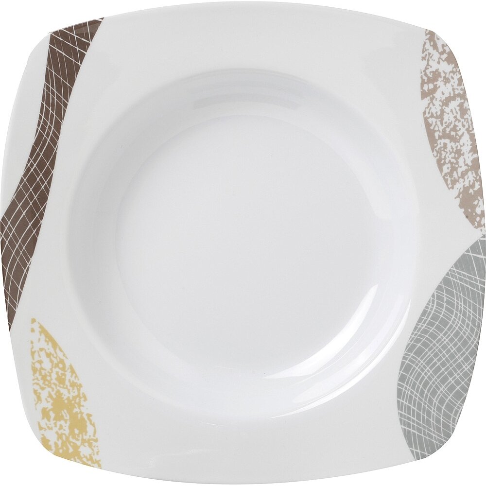 Sriubos lėkštė Khadi balta/ruda Sriubos lėkštė Khadi balta/ruda