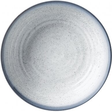 Sriubos lėkštė melamininė Toskana 21 cm kreminė/mėlyna Sriubos lėkštė melamininė Toskana 21 cm kreminė/mėlyna