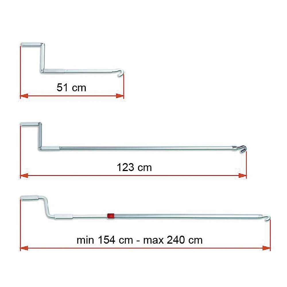 Standartinė rankena Fiamma markizėms 123 cm 1 Standartinė rankena Fiamma markizėms 123 cm 1