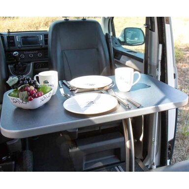 Stalų sistema prabanga su pasukamu stalo rėmu antracitas- VW T6/5 Stalų sistema prabanga su pasukamu stalo rėmu antracitas- VW T6/5