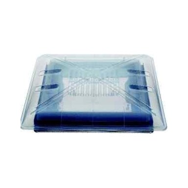 Stogo gaubtas skaidrus stiklas 400x400mm su roletu + tinklelis nuo uodų