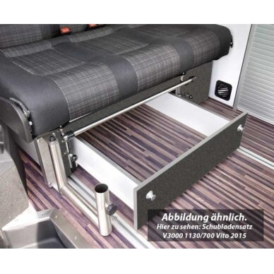 Stalčių miegamasis suoliukas VW T6/5 V3000 dydis 10 Trio Style - dekoro bazaltas Stalčių miegamasis suoliukas VW T6/5 V3000 dydis 10 Trio Style - dekoro bazaltas