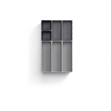 Stalčių tvarkyklės rinkinys Blox™ 7 dalių pilka / taupe 2 Stalčių tvarkyklės rinkinys Blox™ 7 dalių pilka / taupe 2