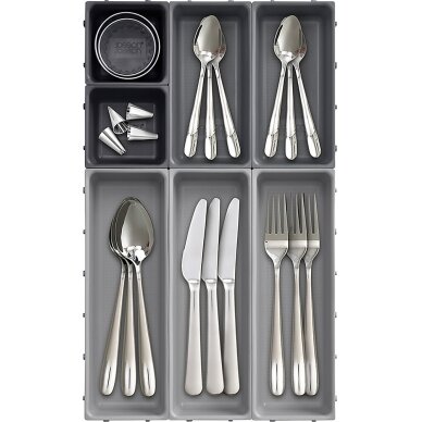 Stalčių tvarkyklės rinkinys Blox™ 7 dalių pilka / taupe 5 Stalčių tvarkyklės rinkinys Blox™ 7 dalių pilka / taupe 5