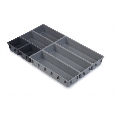 Stalčių tvarkyklės rinkinys Blox™ 7 dalių pilka / taupe Stalčių tvarkyklės rinkinys Blox™ 7 dalių pilka / taupe