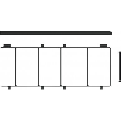 Stogo bagažinės sistema Roof Rail Ducato, tamsiai juoda 1