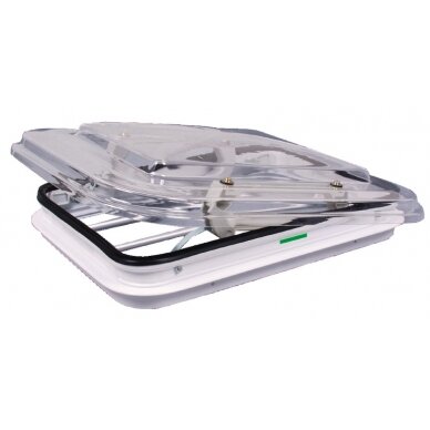Stogo gaubtas 35 x 50 cm dūmų spalvos su 3 strypais 1 Stogo gaubtas 35 x 50 cm dūmų spalvos su 3 strypais 1