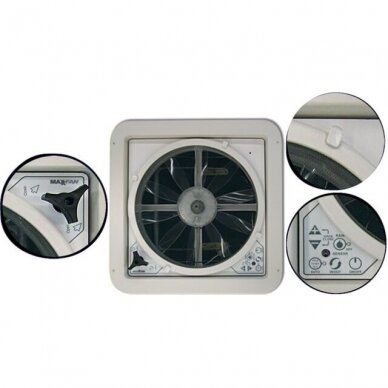 Stogo gaubtas su Raincover MaxxFan Deluxe Smoke 3