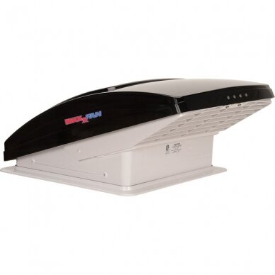 Stogo gaubtas su Raincover MaxxFan Deluxe Smoke Stogo gaubtas su Raincover MaxxFan Deluxe Smoke