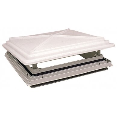 Stogo liukas 50x50cm su nuimamu matinio stiklo gaubtu Stogo liukas 50x50cm su nuimamu matinio stiklo gaubtu