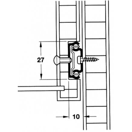 Stalčiaus bėgeliai 342mm, 1 pora 1 Stalčiaus bėgeliai 342mm, 1 pora 1