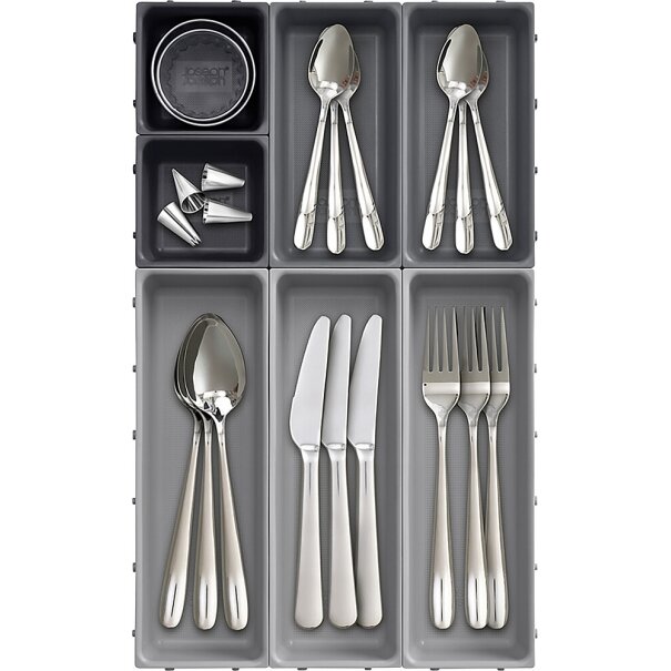 Stalčių tvarkyklės rinkinys Blox™ 7 dalių pilka / taupe 5 Stalčių tvarkyklės rinkinys Blox™ 7 dalių pilka / taupe 5