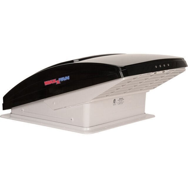 Stogo gaubtas su Raincover MaxxFan Deluxe Smoke Stogo gaubtas su Raincover MaxxFan Deluxe Smoke