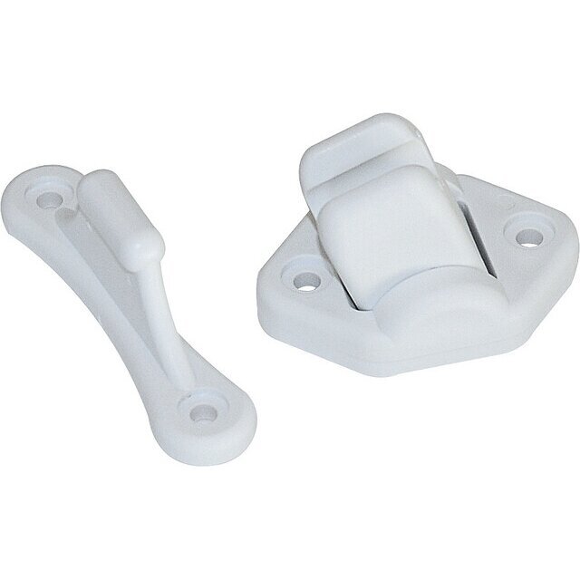 Stumdomas užsegimas 2 dalių, baltas 3mm