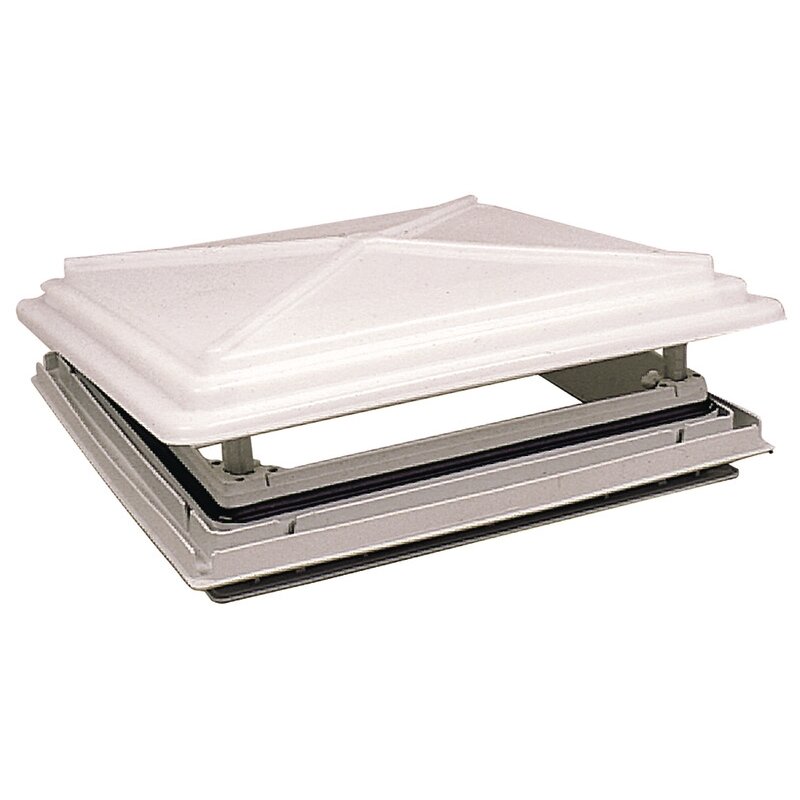 Stogo liukas 50x50cm su nuimamu matinio stiklo gaubtu Stogo liukas 50x50cm su nuimamu matinio stiklo gaubtu